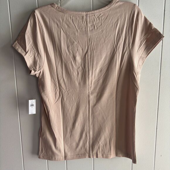 TRUE HUES. Banana Republic Blush Woman XL Super Soft Cotton Modal Spandex Top #F - Picture 2 of 4